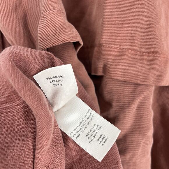 Rails Jacket Size Medium Womens Brick Red Collins Utility Military Twill Linen - Picture 8 of 9